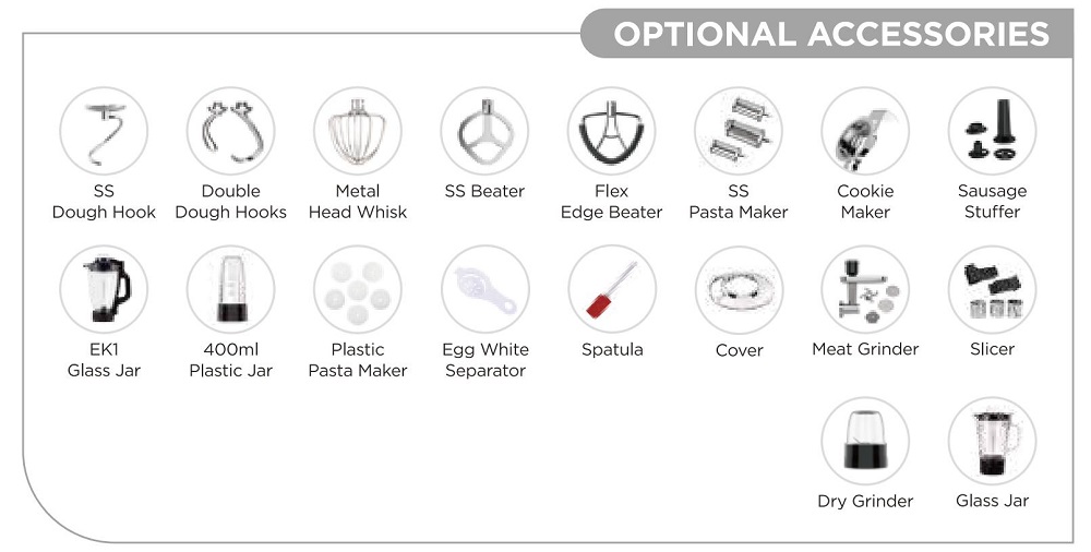 7L Stainless Steel Food Maker Mixer